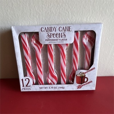 Taboom Candy Cane Spoons Peppermint Flavor 12 Pack Spoon Shape 144g