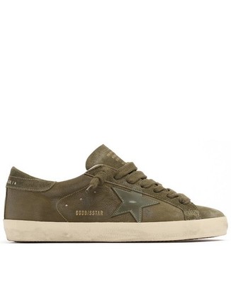 Golden Goose Men s Superstar Sneaker Olive Night Suede/Leather sz 44 New in Box