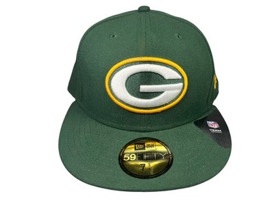 New Era GREEN BAY GB PACKERS Football 59FIFTY NFL HAT Team Fan Fitted Sz 7 3/4