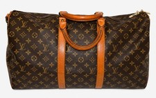 Authentic Louis Vuitton Keepall 50 Monogram Canvas Travel Duffel Weekender Bag