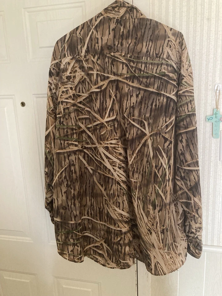 Mossy Oak Mens Tender Grass Camo, 100% Nylon, Long Sleeve Hunting Shirt, Size 2x - Image 2 of 4