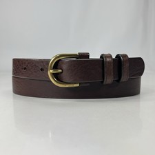 Eddie Bauer Brown Genuine Leather Belt - Made in USA - Women's Size 34