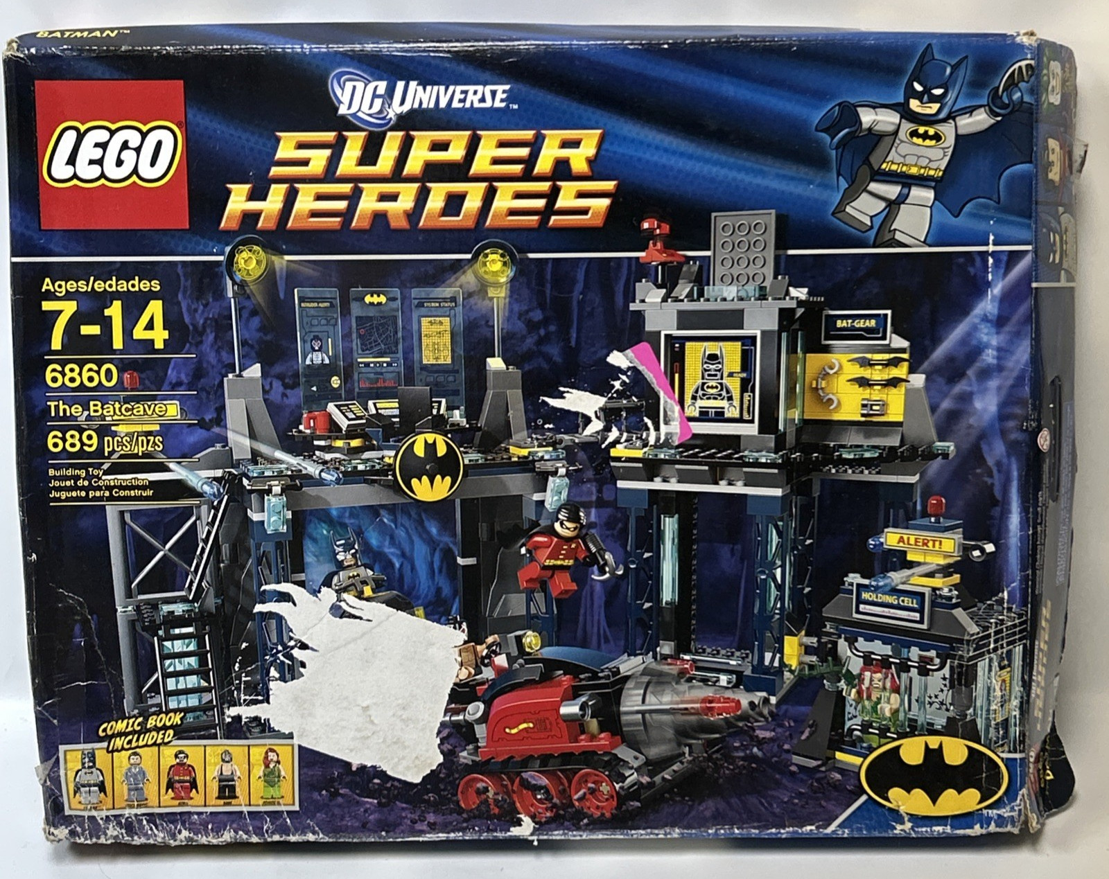 LEGO The Batcave 6860 Complete Set DC Super-Heroes New Open Box Lego
