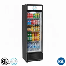 EK New 21" Glass Door Merchandiser Refrigerator Beverage Cooler Swing Door NSF