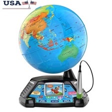 Interactive Learning Globe W/ Video Screen Baby Toddler Educational Toy 5 Years