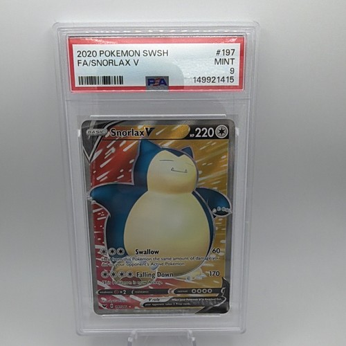 Snorlax V graded PSA 9 for sale on eBay
