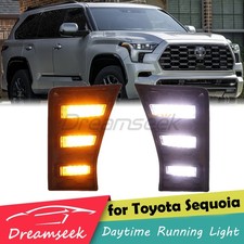 Led Daytime Running Light For Toyota Sequoia 2023 Drl Fog Lamp With Turn Signal