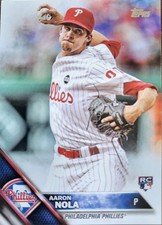 2016 Topps - Aaron Nola #133 Pitching (RC) Rookie Card Philadelphia Phillies. rookie card picture