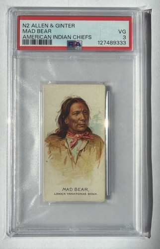 1888 N2 Allen & Ginter #32 Mad Bear — PSA 3