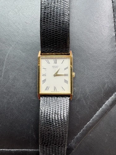 Vintage Seiko Men's Tank 8620-5019 Quartz Roman Classic Dress Watch 27mm RARE!!!