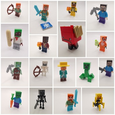 Lego  Minecraft Minifigur Villager Fox Royal Warrior Blaze  Strider Archäologe