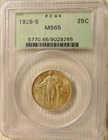 1928-S Standing Liberty Quarter - OGH PCGS MS65 - Choice BU Coin