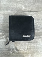 Vtg CASE LOGIC Square Portable 12 CD DISC Zippered CASE Wallet Travel Storage