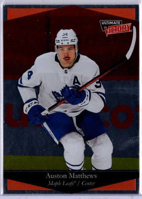 BUY 1 GET 1 50% 20-21 UD Ext #UV-1 Auston Matthews TOR Leafs Ultimate Victory