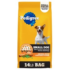 Adult Small Dog Dry Dog Food, Roasted Chicken and Vegetable Flavor, 14 lb. Bag 2.49 per pound