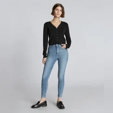 Everlane The Way High Skinny Jean Organic Recycled Stretch Blue Size 26