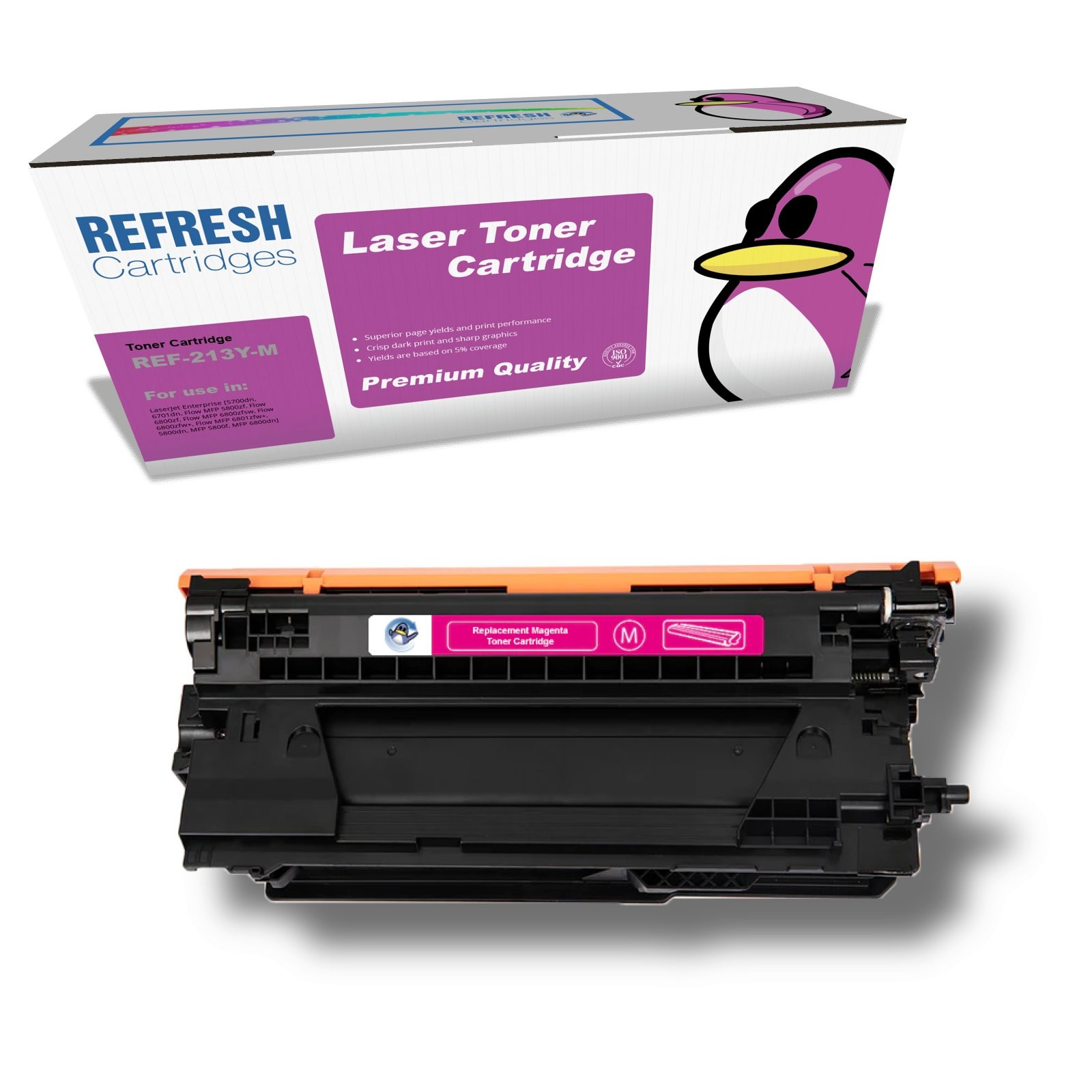 Refresh Cartridges Replacement Magenta 213Y Toner Compatible With HP Printers