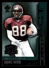 Andre Davis 2002 Pacific Private Stock Reserve Class Act Card #6 Virginia Tech