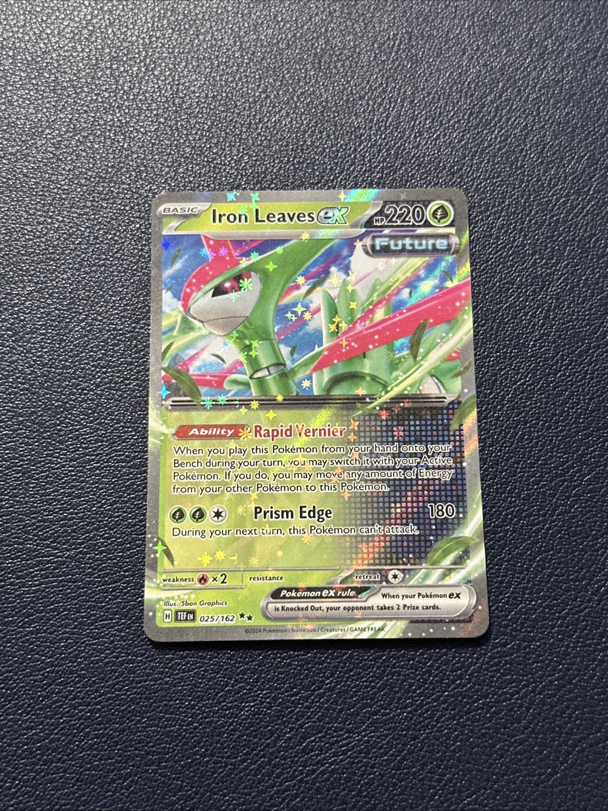 Pokemon TCG Iron Leaves ex 025/162 S&V: Temporal Forces Double Rare Holo NM