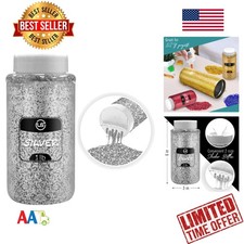 Silver Glitter Bulk, Fine Glitter for Crafts, Resin and Scrapbooking   1 LB/1...