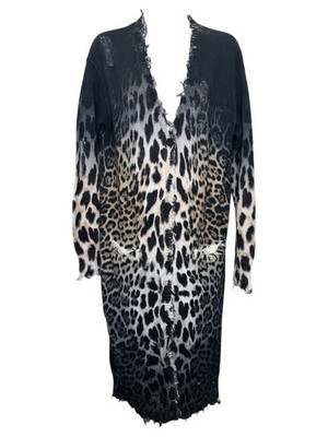 R13 Leopard Knit Cardigan size xs