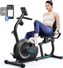 MERACH Recumbent Exercise Bike for Home with Smart Bluetooth and Exclusive App C