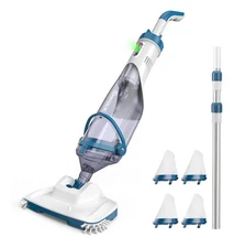 Enhulk Cordless Pool Vacuum 2025 | 13.4” Head, Telescopic Pole, 18.5 GPM, 60 Min