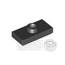 10x LEGO 15573 Piastra con 1 Stud 1x2 Nero | 6092585, aka 3794 379426