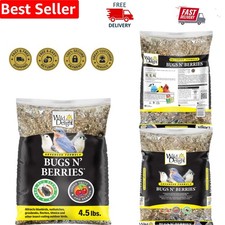 Bugs N Berries Bird Food 4.5 lbs - Unique Three-Bug Blend for Optimal Nutrition