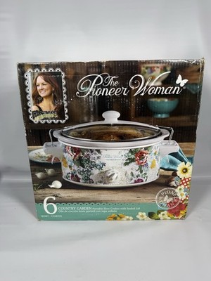 RARE Pattern Hamilton Beach Pioneer Woman Country  6 Qt Crock Pot Slow Cooker