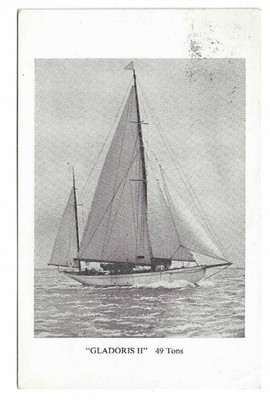 AK Die Luxus Privatyacht ''Gladoris II'' Baujahr 1927 verschickt 1956