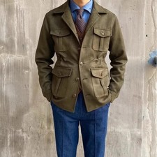 Men  s Japanese-style Retro Slim Jacket with Buttons