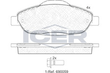 Bremsbelagsatz Vorne Bosch-System für Peugeot 3008 0U Van 308 CC 4B I 4A 07-17
