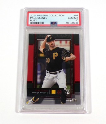 2024 Topps Museum Collection Paul Skenes Rookie Ruby #94 Pirates /50 PSA 10