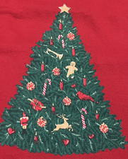 VTG 90's Jerzees Christmas Tree Crewneck Sweatshirt XL USA Made Grandmacore Ugly