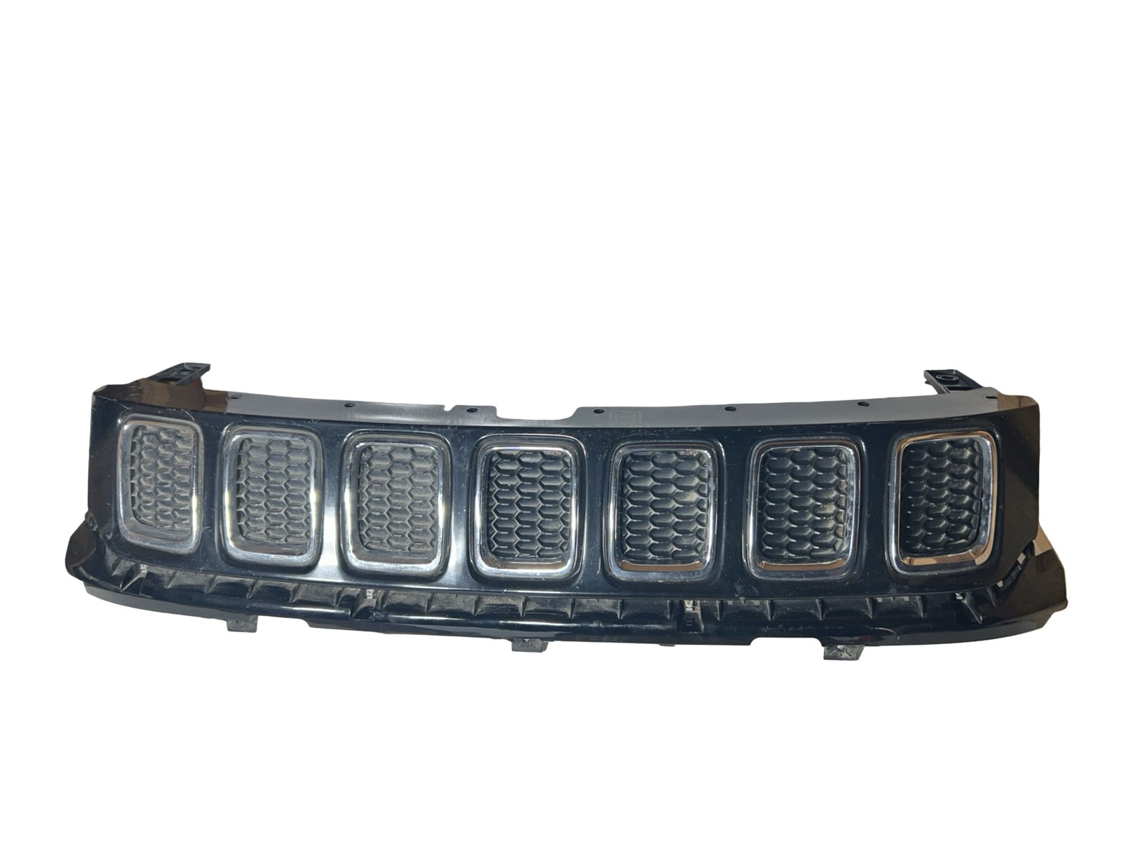 2017-2021 Jeep Compass Upper Grille Black & Chrome 6BA20TZZAB Used OEM
