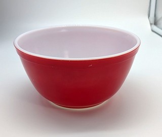 Vintage Pyrex 402 A7 Dark Red Mixing Bowl