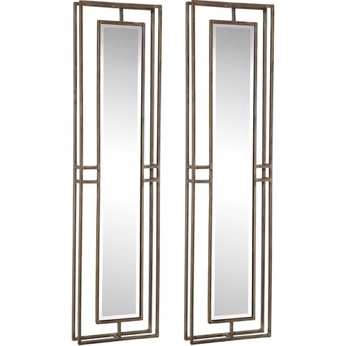 Uttermost 07082 Rutledge 30 X 8 inch Antiqued Gold Wall Mirrors, Set of 2 - Picture 3 of 4