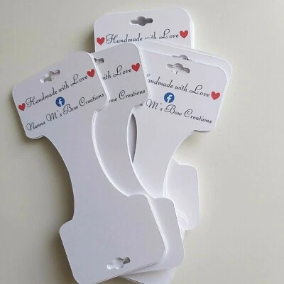 LYKEMI PERSONALISED SHOP Personalised Display Cards, Key Wristlet, Scrunchie, Hair Bobble Display Card