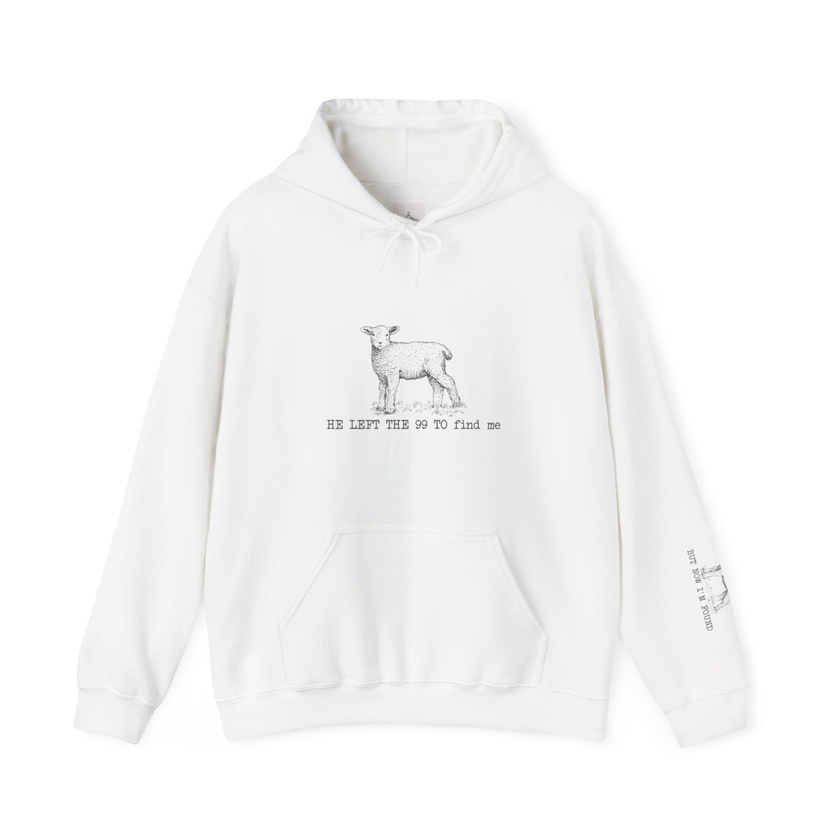 He Left the 99 Unisex Heavy Blend Hoodie, Faith Sweatshirt