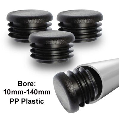 #ad Round Plastic Blanking End Caps Pipe Tube Inserts Plugs Bungs Black 10mm 140mm $518.45