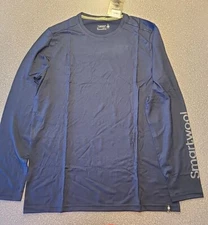 Smartwool Mens Merino Sport 150 Logo Long Sleeve Graphic T-Shirt (Deep Navy) MED