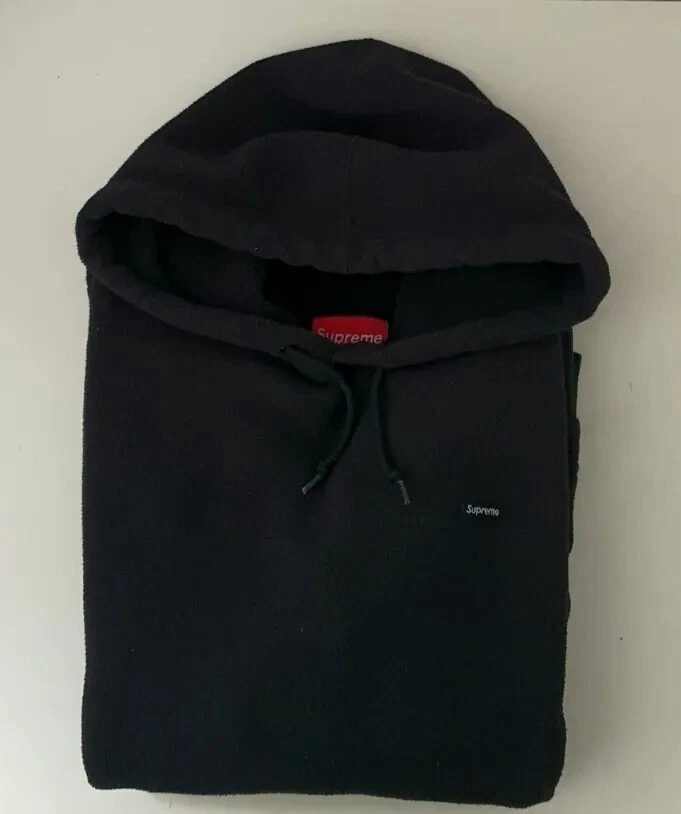 Sweat à capuche noir FW17 Supreme Polartec petite boîte logo M polaire