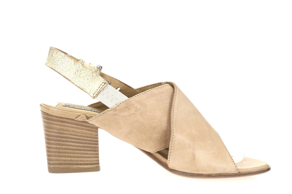Womens ALBERTO FERMANI 160469 Camel Leather Slingback Sandals sz. 38 - Image 4 of 4