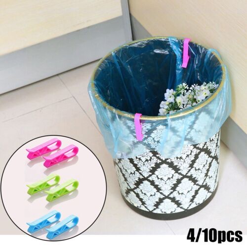 Bolsa de cubo de basura clips cubo de basura plástico papelera de reciclaje para cocina 4/10 piezas - Imagen 1 de 17