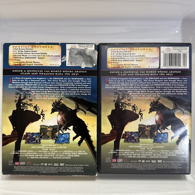 Dragons Fire & Ice DVD Full Screen Version Region 1 Slipcover See
