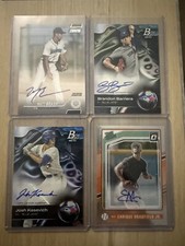 baseball cards auto lot Brandon Barriera, Matt Brash, Enrique Bradfield Jr,