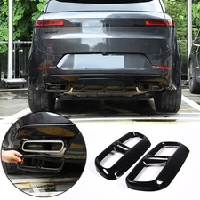 Fits 2023+ L461 Range Rover Sport Gloss Black Stainless Rear Exhaust Cover Frame