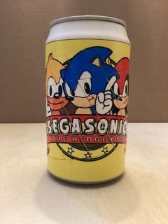 Segasonic SEGA Sonic The Hedgehog Puzzle Soda Can Coin Bank Toy Rare Mighty Ray