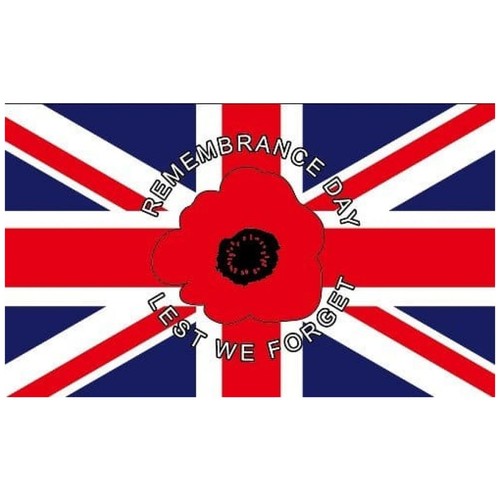 8ft 5ft 3ft Lest We Forget Poppy Army Navy RAF Soldier Remembrance Flag Flags - Picture 42 of 44